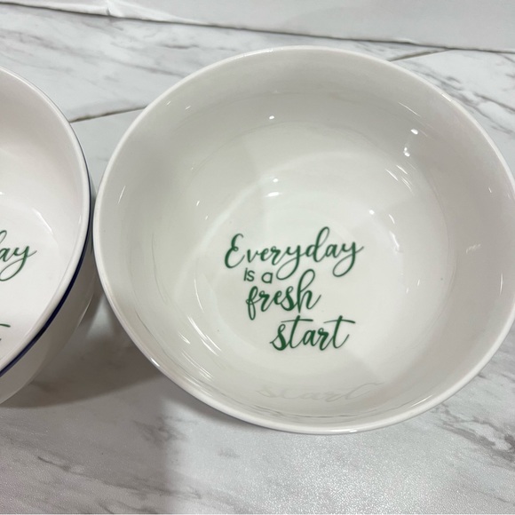 Royal Norfolk Lemon Floral Patterned Ceramic Cereal Soup Bowls 22 Oz. (Set Of 2) - Picture 5 of 6